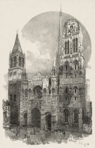 Resimli Rouen: Rouen Katedrali, 1888. by Auguste Louis Lepère