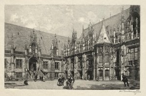 Resimli Rouen: Adalet Sarayı, 1896. by Auguste Louis Lepère