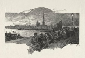 Resimli Rouen: Taşlar Köprüsü, 1896. by Auguste Louis Lepère