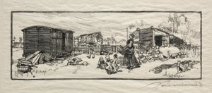 Carriage House Le vagon-logement. by Auguste Louis Lepère
