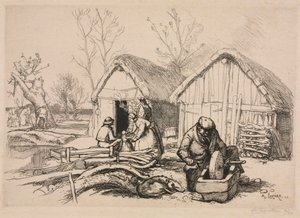 Woodcutters House Vendée, 1915. by Auguste Louis Lepère