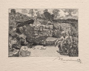 Bir taş ocağı kulübesi by Auguste Louis Lepère