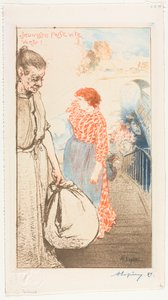 çamaşırcı kadın by Auguste Louis Lepère