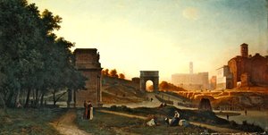 Gün batımında Forum, 1865 by Auguste Paul Charles Anastasi