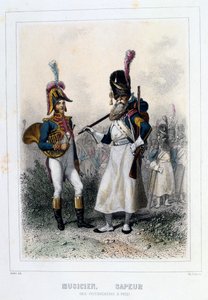 Müzisyen ve Grenadiers-à-Pied, 1859. by Auguste Raffet