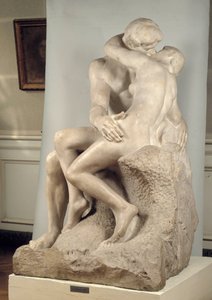 Auguste Rodin (1840-1917) tarafından yapılan öpücük Mermer heykeli by Auguste Rodin