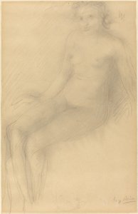 Oturan Kadın Çıplak by Auguste Rodin