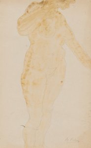 Ayakta Çıplak Kadın, Sol Kol Uzatılmış by Auguste Rodin