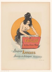 Paris'teki kitap ve matbaa Fallou için poster by Auguste Roedel