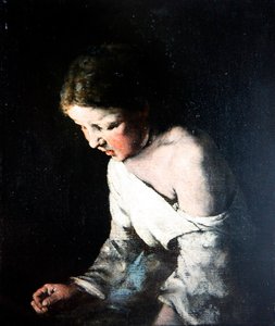 Dikiş Genç Kız, 1865 dolayları (tuval üzerine yağlı boya) by Auguste Theodule Ribot