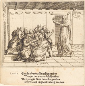 Mesih Havarilere Görünüyor, 1547. by Augustin Hirschvogel