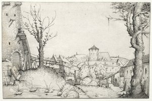 Bir kalenin avlusu by Augustin Hirschvogel
