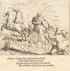 İlyas Cennete Alındı by Augustin Hirschvogel