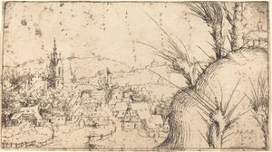 Solda Kasabalı Manzara by Augustin Hirschvogel