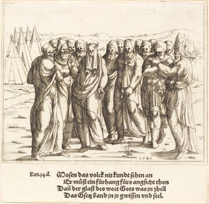 Musa İsrailoğullarına Konuşuyor, 1548. by Augustin Hirschvogel
