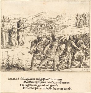 Kollarını Açmış Musa, 1547. by Augustin Hirschvogel