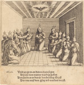 Kutsal Ruh'un İnişi, 1548. by Augustin Hirschvogel
