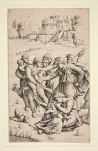 Masumların Katliamı (3 sayfalık seriden orta sayfa) by Augustin Hirschvogel
