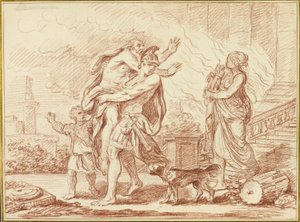 Truva Harabelerinden Anchises İle Kaçan Aeneas