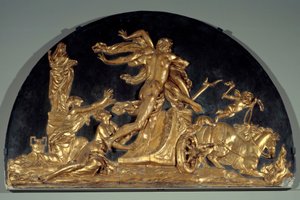 Ateş veya Pluto, Augustin Pajou tarafından Proserpine Alçak sıva kabartmasının çıkarılması by Augustin Pajou