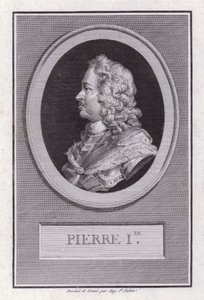 Büyük Peter, Rusya Çarı (gravür) by Augustin de Saint Aubin