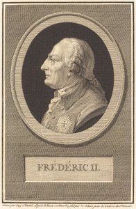 II. Friedrich by Augustin de Saint Aubin after Barthelemy Blaise