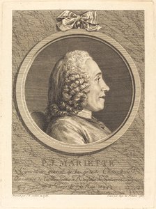 Pierre Jean Mariette by Augustin de Saint Aubin after Charles Nicolas Cochin II