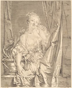 gönderilen öpücük by Augustin de Saint Aubin after Jean Baptiste Greuze
