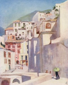 Yazın Amalfi (renkli taş baskı) by Augustine Fitzgerald