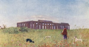 Paestum Bazilikası (renkli lito)