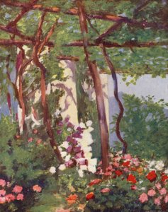 Bahçe, Villa Palumbo, Ravello (renkli litho)