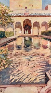 Myrtles Sarayı, Elhamra (renkli taş baskı) by Augustine Fitzgerald