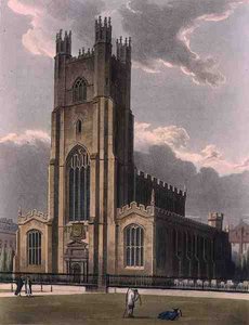 Aziz Mary Kilisesi, Cambridge, Daniel Havell (1785-1826), pub tarafından oyulmuş 