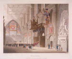 Guildhall, Londra, 1808 by Augustus Charles Pugin, Thomas Rowlandson