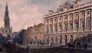 Somerset House (kağıt üzerine sulu boya) by Augustus Charles Pugin