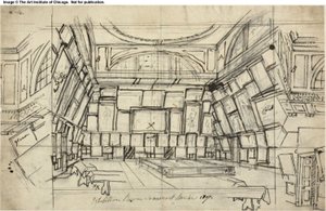 Londra'nın Microcosm'undan Somerset House Sergi Salonu için Çalışma by Augustus Charles Pugin