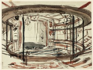 Sadlers Wells Tiyatrosu için Çalışma by Augustus Charles Pugin