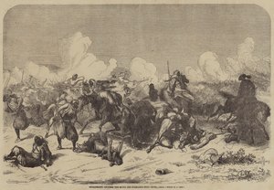Ceuta yakınlarında Moors ve İspanyollar arasındaki nişan by Augustus J. Beck