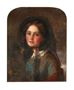 Dantel Bonnet (gemide yağ) by Augustus Leopold (manner of) Egg