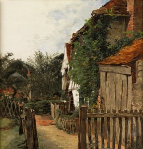 Bir Kulübe Bahçesi (panelde yağ) by Augustus Leopold Egg