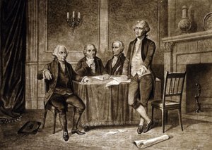 Kıta Kongresi Liderleri 1775: John Adams, Robert Morris, Alexander Hamilton, Thomas Jefferson, Augustus Tholey
