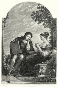 Raffaelle ve Fornarina (gravür) by Augustus Wall (after) Callcott