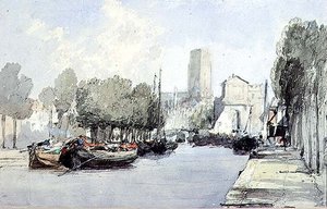 Dordrecht (çizim) by Augustus Wall Callcott