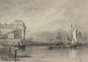 Greenwich Hastanesi (çizim) by Augustus Wall Callcott