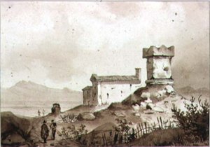 Antik Roma Lahitli İtalyan Manzarası (çizim)