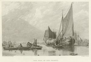 Thames Havuzu (gravür) by Augustus Wall Callcott