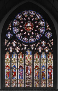 Azizlerle Çarmıha Gerilme, 1851 (vitray) by Augustus Welby Northmore Pugin