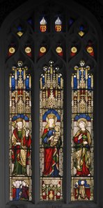 Edward The Confessor, Virgin & Child ve St. John The Evangelist, 1846 (vitray) by Augustus Welby Northmore Pugin