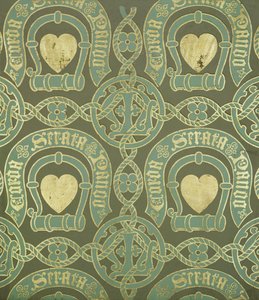 Kalp motifli dini duvar kağıdı tasarımı by Augustus Welby Northmore Pugin