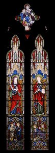 Isaiah & St. John The Evangelist, 1850 (vitray) by Augustus Welby Northmore Pugin